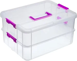 1 2 3-Layer Plastic Multipurpose Portable Storage Container Box Modern Handled Organizer Tool Storage PP Material