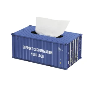 1:27 Scale Model Custom Logo Novelty Business Gift Shipping Container Tissue Boxes