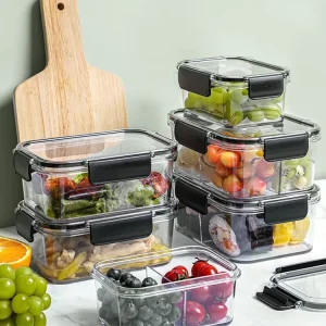 1-3 Compartment BPA-Free Leakproof Stackable Food Lunch Box Airtight Plastic Kitchen Storage Container