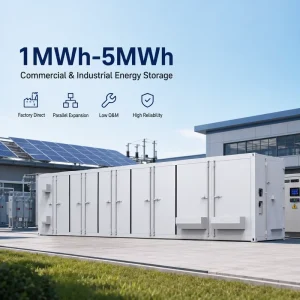 1 5MWh BESS Container LiFePO4 Lithium Ion Solar Wind Energy Storage On Grid RS485 Liquid Cooling