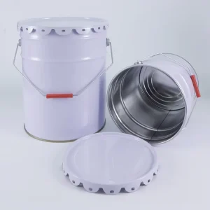 10 Liter Tinplate Metal Oil Bucket Customized Logo Eco-Friendly Paint Recyclable Plastic Spout Cap Gloss