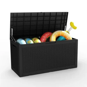 100 gal/380L Plastic Storage Deck Box for Home and Garden