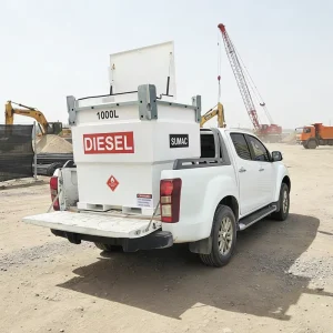1000L 2000L Portable Diesel Fuel Cube Tank with Pump and Level Gauge UL142 Certified Oil Crude Tank Double Wall Carbon Steel