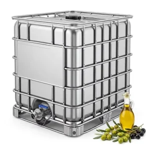 1000L 316L Stainless Steel IBC Olive Oil Container Bulk Liquid Storage Tank