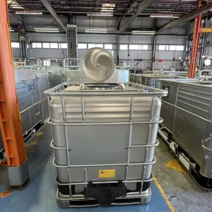 1000L Stainless Steel IBC Tote Tank With Sight Glass and Liquid Level for Food Water Chemical Storage