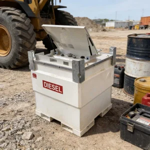 1000L Steel Industrial Double-Walled Fuel Tank Equipped with Pump for Factory Machine Tool Lubricant Storage Low Price Sale