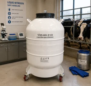 100L LN2 Tank YDS-100-125 Aviation Aluminum Dewar Manufacturer Direct Supply for Research Center