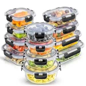 1040ML Borosilicate Glass Storage Containers with Lids