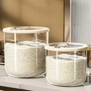 10KG Food Grade Rice Storage Container Airtight Plastic Bin Moisture & Insect Proof for Kitchen Grain Storage