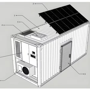 10ft 20ft 40ft Portable Container Walk-in Cold Storage Room Refrigerator Freezer Commercial Solar-Powered Panel