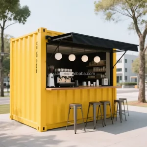10ft 20ft Foldable Container House Shipping Container bar Design Container Cafe shop booth Container Restaurant for Sale