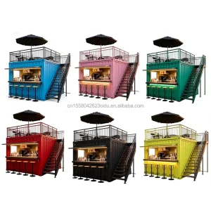 10ft Mini Pop up Modern Shop Container Fast food Restaurant Convenience Store Kiosk Booth Coffee Shop Bar Warehouse Park Outdoor