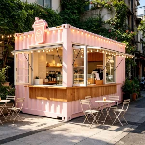 10ft Mini Pop up Shop Container Coffee Shop Bar Fast food Restaurant Convenience Store Kiosk Booth Container Houses