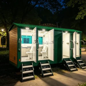 10ft Prefab Portable Mobile Toilet Cabin Outdoor Public Restroom Modular Camp Container Toilet Chemical Toilet for Sale