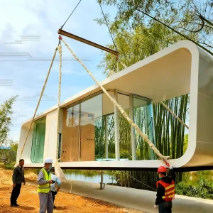 12 Feet 20 Feet 40 Feet Office Pod With Furniture Luxury Small House Apple Container House