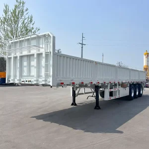 12.5m 3 Axle Air Suspension 1st Axle Lift 12 Twist Locks 20 30 40 Foot Container Side Loader Semi Trailer Side Wall Semi-Trailer