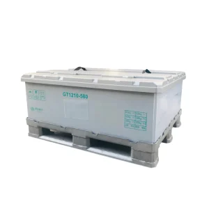 1200×1000 HDPE Heavy Duty Foldable Large Container Warehouse Industrial Pallet Bin 3 Runners with Lid