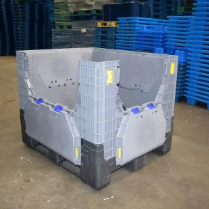 1200x1000x1000mm 1000l Heavy Duty Storage Plastic Pallet Container Bulk Warehouse Storage Stackable Foldable Plastic Container