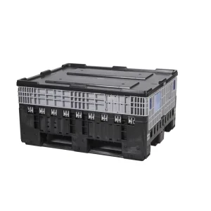 1200x1000x595mm Plastic Foldable Large Container with Food Grade Logistic Storage Box Collapsible Pallet Bin