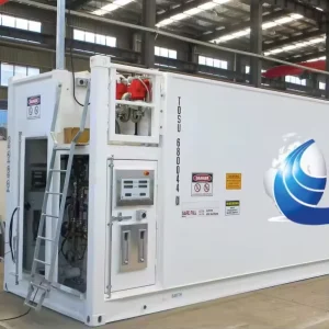 142 Listed 50KL Double Wall Carbon Steel Fuel Tank with Pressure Vessel and Pump Mobile Gas Station for USA Market