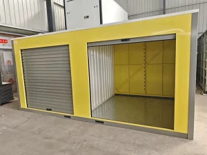 16′ Feet Two Rolling up Doors Partition Foldable Steel Material Prefab Assemble Stackable Self Storage Portable Container