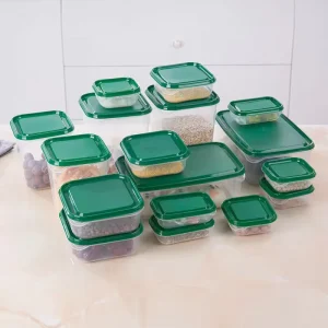 17 Pcs set Transparent Kitchen Storage Container Box Food Container Refrigerator Organizer Snacks Nuts Fruits Storage Box Jars