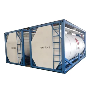 17500 Liters ISO T14 tank Container With PE Lining HCl Transport Tanker Container