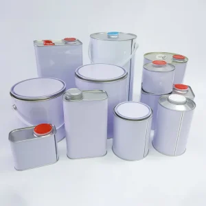 1L Custom Rectangular Tin Can Empty Additive Fuel Motor Oil Container with Screw Cap CMYK for Aerosol Use