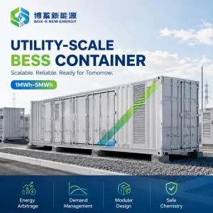 1MWh 2MWh 3.85MWh 5MWh Containerized BESS LiFePO4 Solar Wind Energy Storage Smart EMS Peak Shaving Backup Power OEM