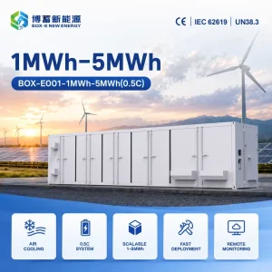 1MWh 5MWh Containerized BESS LiFePO4 Battery Energy Storage System Solar Wind Hybrid Grid RS485 Peak Shaving OEM Manufacturer