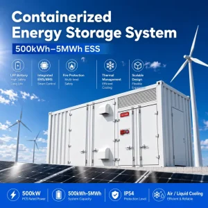 1MWh 5MWh ESS Energy Storage Cabinet System 4 MW IP65 261kW Battery Energy Storage System Case