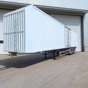 2 3 Axle Steel Container Enclosed Compartment Dry Box Van Type Semi Trailer for Sale