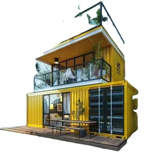2 3 story Prefabricated Container Houses with Movable and Stackable Design Hotel Style Apartments Villas
