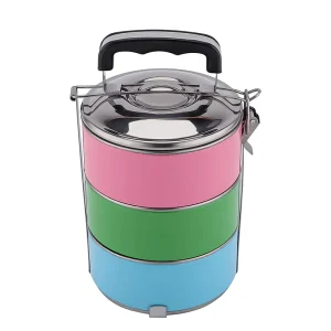 2-5 Layer Stackable Stainless Steel Tiffin Bento Lunch Box
