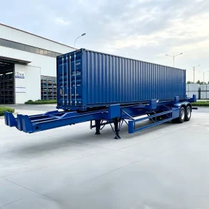 2 Axle 40FT Steel Skeleton Semi Trailer for Container Transport 45 Tons Load Capacity Port Terminal Use