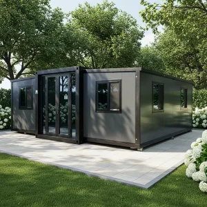 2 Bedroom 1 Bathroom Luxury Prefabricated Folding Modular Office Home 20ft Expandable Container House