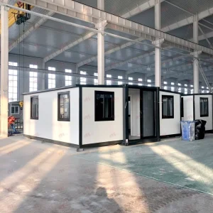 2 Bedroom Ready Made Steel Structure Container House 20Ft 40Ft Waterproof Solar Powered Eco Friendly