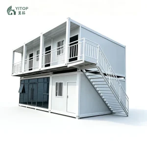 2 Story Steel Detachable Prefabricated Flat Pack Container Tiny House With Kitchen And Bathroom Modern Design Made In China