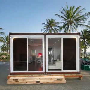 2-in-1 40FT Prefab Industrial Shipping Container House Fire Resistant Durable Eco-Friendly Construction Bedroom Workshop