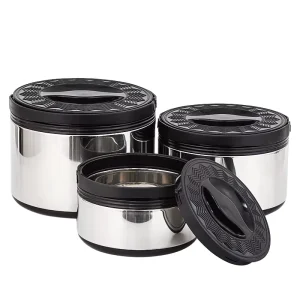 2.5L 5L 8L Portable High Capacity Kitchen Use Food Carrier Set Commercial Grade Stainless Steel Insulated Food Container