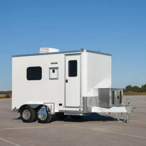 20 40ft Container Office Trailer with Bathroom Outdoor Mobile Office for Construction Site Tiny Home Office Trailer