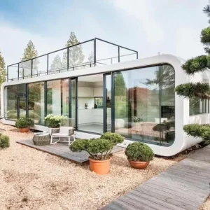 20 40ft Customized Modular Outdoor Hotel Prefab House Movable Apple Cabin