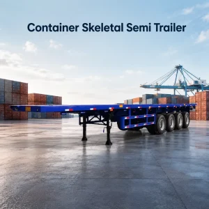 20 FT 40FT Drawbar Container Chassis Skeleton Container Trailer Interlink Skeleton Chassis Trailer