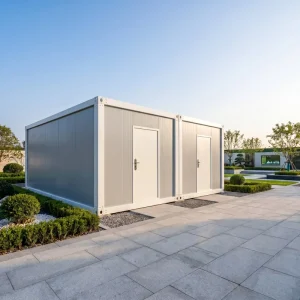 20-Foot Flat-Pack Container House with Steel Structure, Sandwich Panels and Fireproof Construction for Outdoor Office