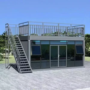 20 Foot Mediterranean Style Mobile Container House for Office Dormitory Residential Use Constructed From Steel Sandwich Panel