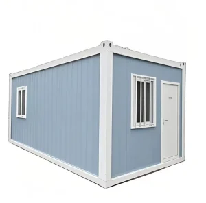 20-Foot Modular Removable Container Home with Steel Sandwich Panels, Mediterranean Style, for Outdoor Courtyard