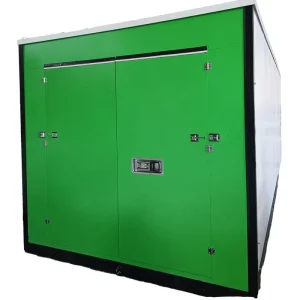 20′ Steel Mobile Self Storage Container with One End Door & Multiple Doors Waterproof Foldable Assemble for Warehouse & Shop Use