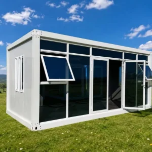 20-foot Modern Expandable Steel Container House With Panoramic Glass Walls Prefabricated Modular Villa Landscape Resort