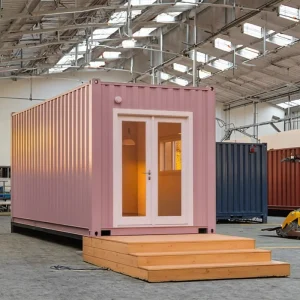 20 ft Foldable Prefabricated Container House Modern Design Security Steel Door Breathable Feature Galvanized Steel Frame Hotel