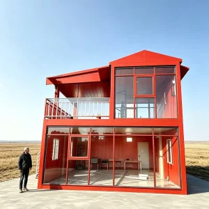 20&40ft Flat Pack Container House Custom Size Sandwich Panel Material Color Layout Modular Portable Office Building Camp Resort